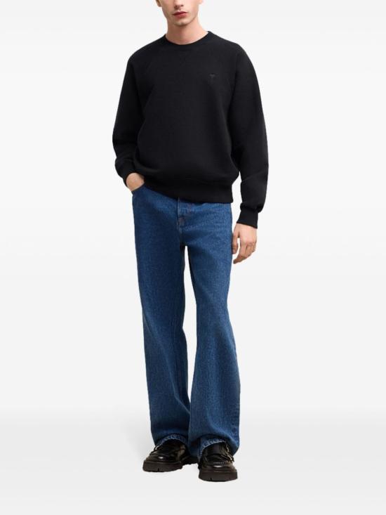  아미 긴팔 티셔츠 H24USW040JE0091 black - AMI