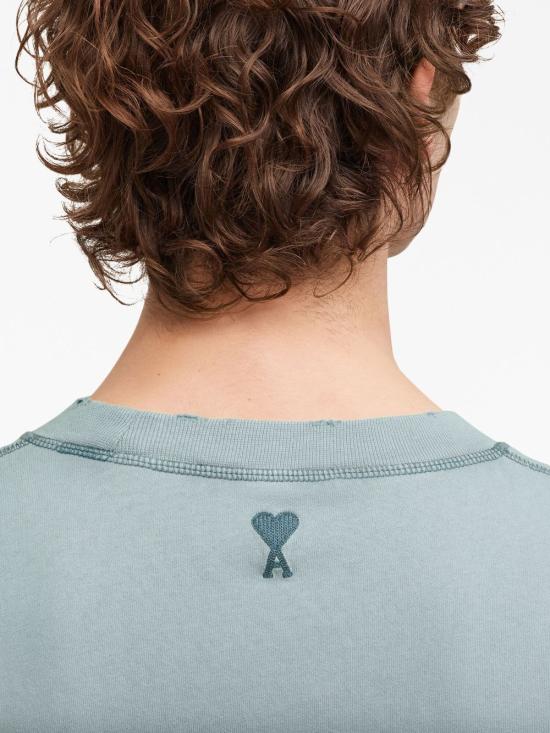  아미 긴팔 티셔츠 H23UTS216JE0051 teal - AMI