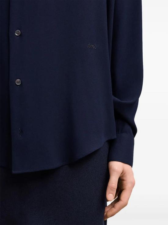  아미 셔츠 H24USH176VI0020 navy - AMI