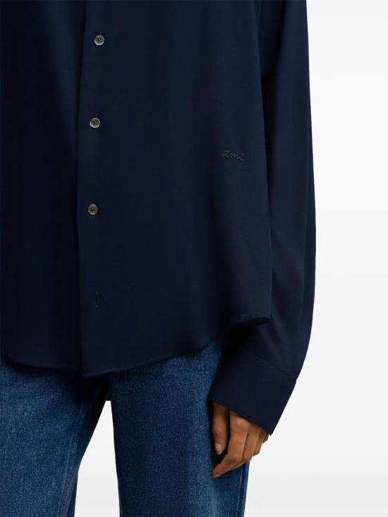  아미 셔츠 H24USH176VI0020 navy - AMI