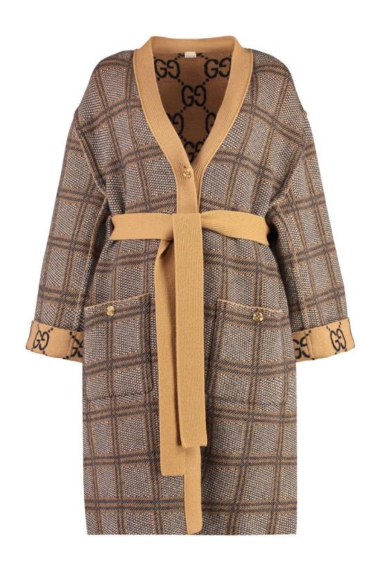  구찌 울 가디건 775752XKDVD 2420 Brown - GUCCI