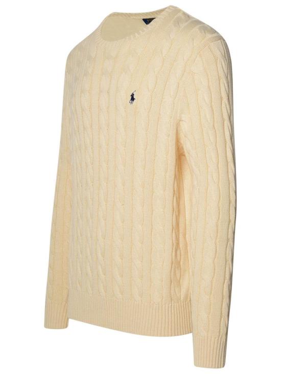 26SS 폴로 랄프로렌 로고 자수 케이블 니트 스웨터 710775885024 Beige - POLO RALPH LAUREN