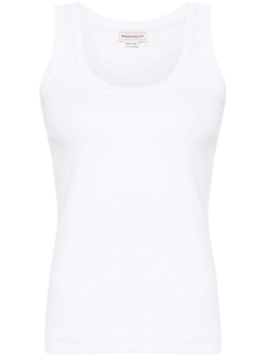  알렉산더 맥퀸 민소매 티셔츠 803237QLADJ white