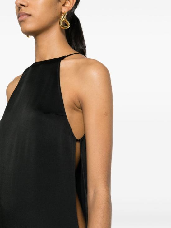  생로랑 롱 원피스 777637Y3G36 black - SAINT LAURENT