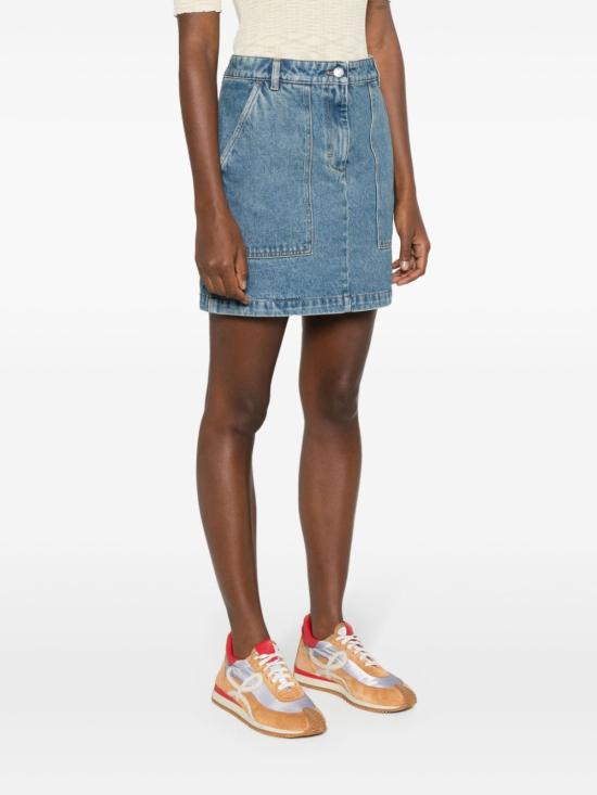  메종키츠네 숏 스커트 MW01505WW5023 blue - MAISON KITSUNE