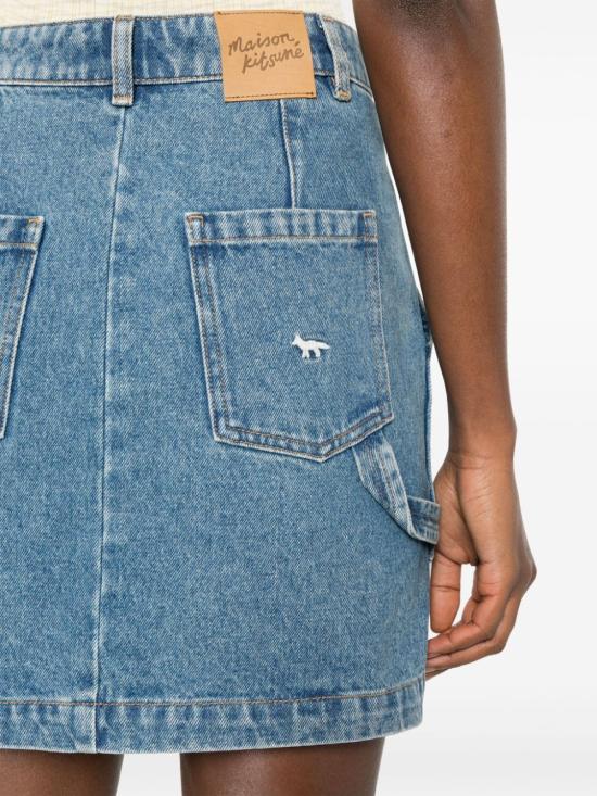  메종키츠네 숏 스커트 MW01505WW5023 blue - MAISON KITSUNE