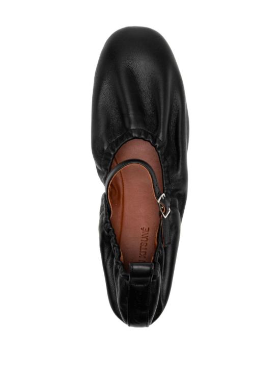  메종키츠네 플랫 슈즈 NW04302LR0008P199 black - MAISON KITSUNE