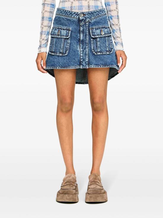  JW앤더슨 숏 스커트 DK0026PG1619 172 MID BLUE - JW ANDERSON