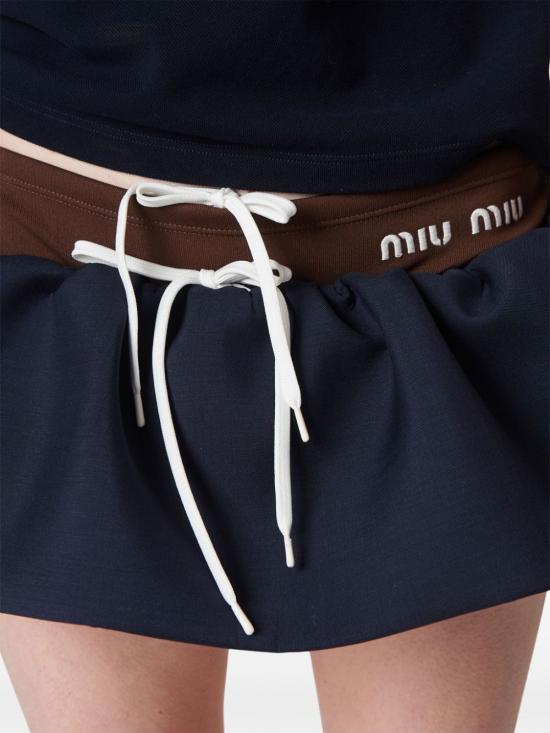  미우미우 숏 스커트 MG2200SOOO14Z0 navy - MIU MIU