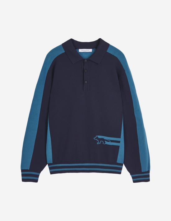  메종키츠네 스웨터 NM00203KM0327P446 LAKE BLUE DOM