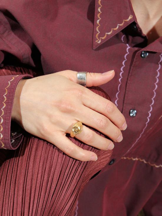  시무에로 반지 마레아 링 골드/화이트 아메시스트