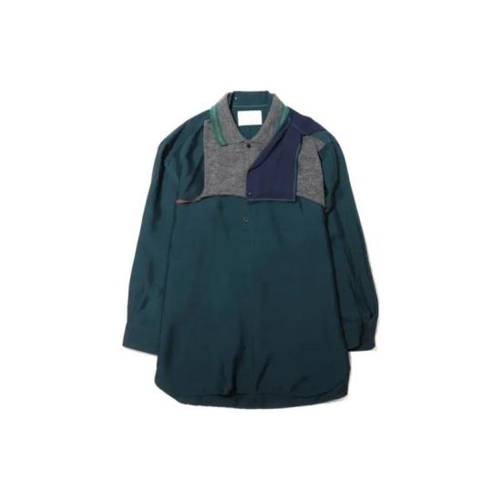  컬러 긴팔 셔츠 23SCM B10105 B OUTER TEAL BLUE DOM