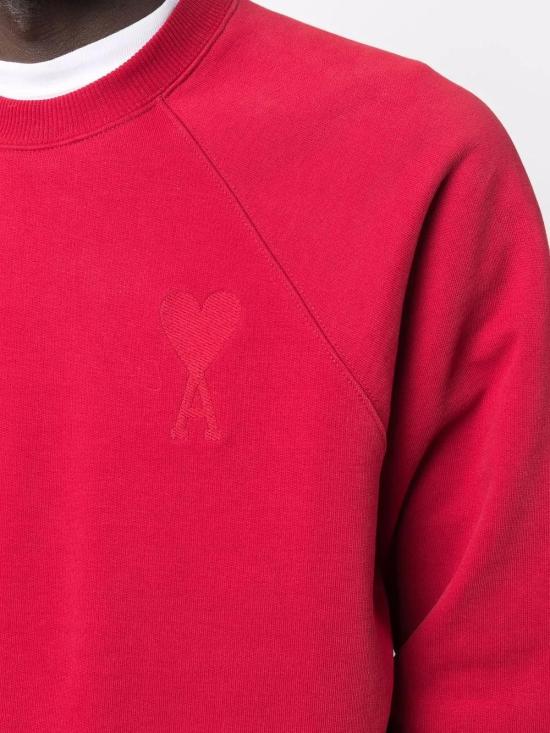  아미 긴팔 티셔츠 USW002747 dark red - AMI