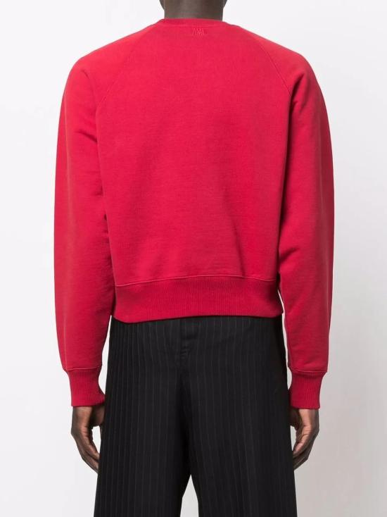  아미 긴팔 티셔츠 USW002747 dark red - AMI