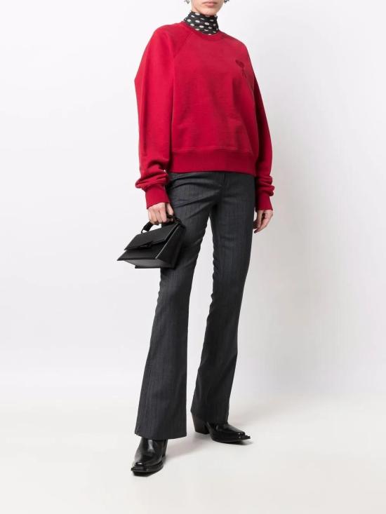  아미 긴팔 티셔츠 USW002747 dark red - AMI