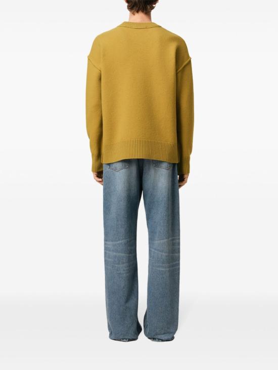  아미 스웨터 E25UKS090KN0090 mustard - AMI