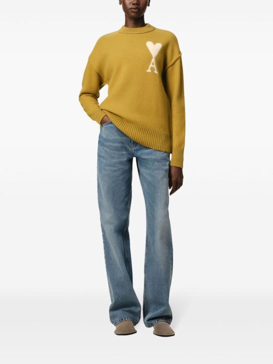  아미 스웨터 E25UKS090KN0090 mustard - AMI