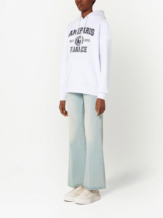  아미 후드 티셔츠 USW208747 white - AMI