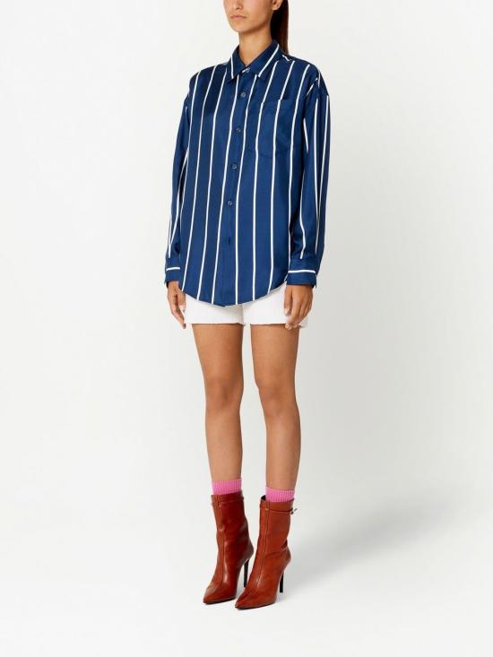  아미 셔츠 USH125SE0004 blue - AMI