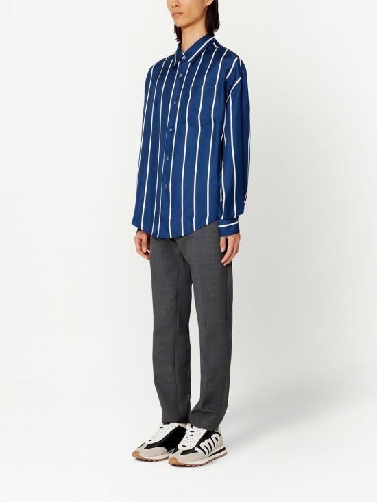  아미 셔츠 USH125SE0004 blue - AMI