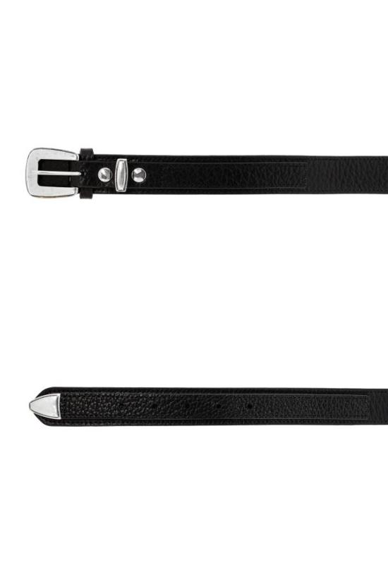 26FW 르메르 미니멀 웨스턴 벨트 카우 레더 AC1181 LL139 999 BLACK DOM - LEMAIRE