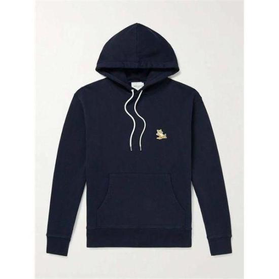  메종키츠네 후드 티셔츠 IU00355KM0001NA NAVY DOM
