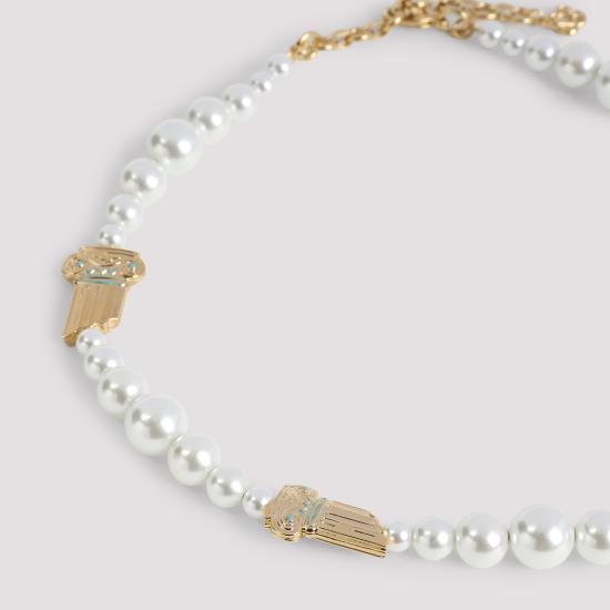 25SS 카사블랑카 네크리스 APS25JW26001 GOLD PEARL - CASABLANCA