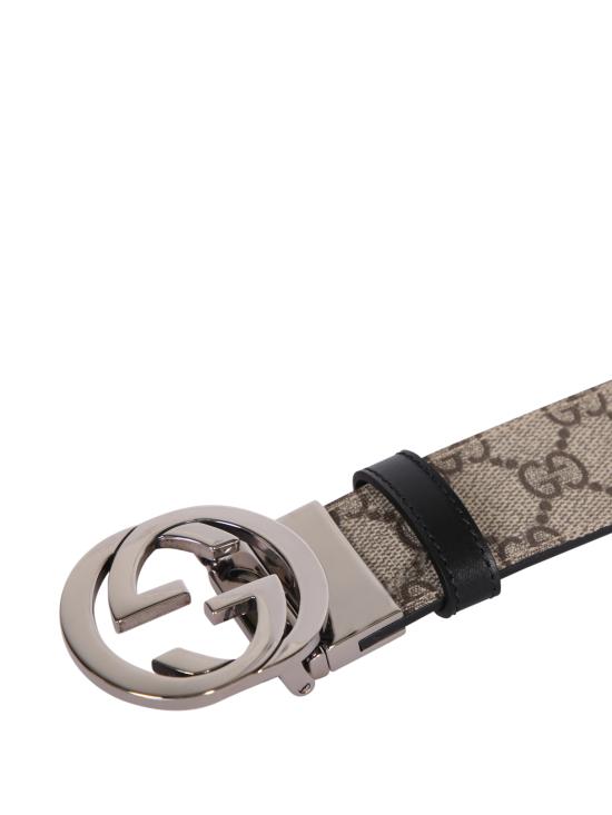 25SS 구찌 리버시블 GG 슈프림 벨트 473030 KGDHN 9769 Beige - GUCCI