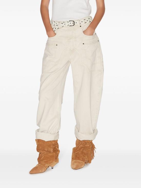  이자벨마랑 스트레이트 팬츠 PA0481FAC1H01I ecru - ISABEL MARANT