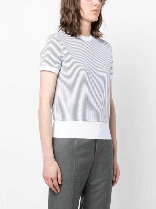  톰브라운 반팔 티셔츠 FJS142AJ0063 white - THOM BROWNE