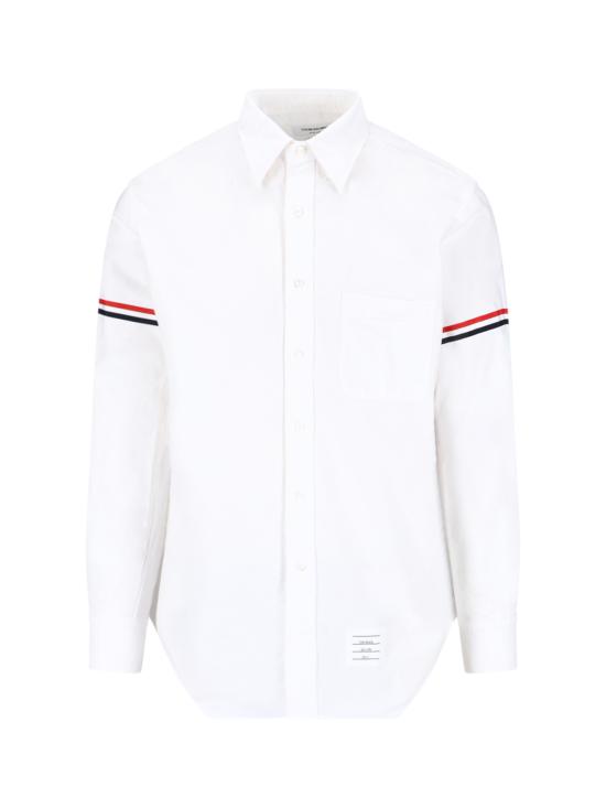 25SS 톰브라운 반팔 셔츠 MWL150E F0313 100 White