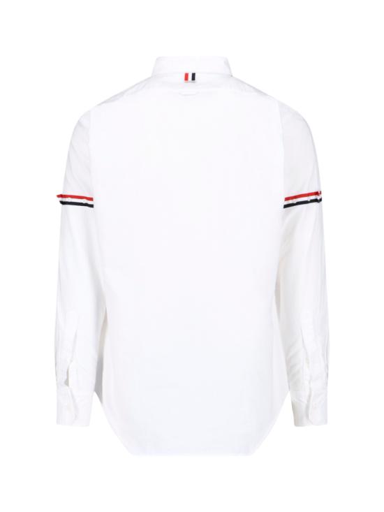 25SS 톰브라운 반팔 셔츠 MWL150E F0313 100 White - THOM BROWNE