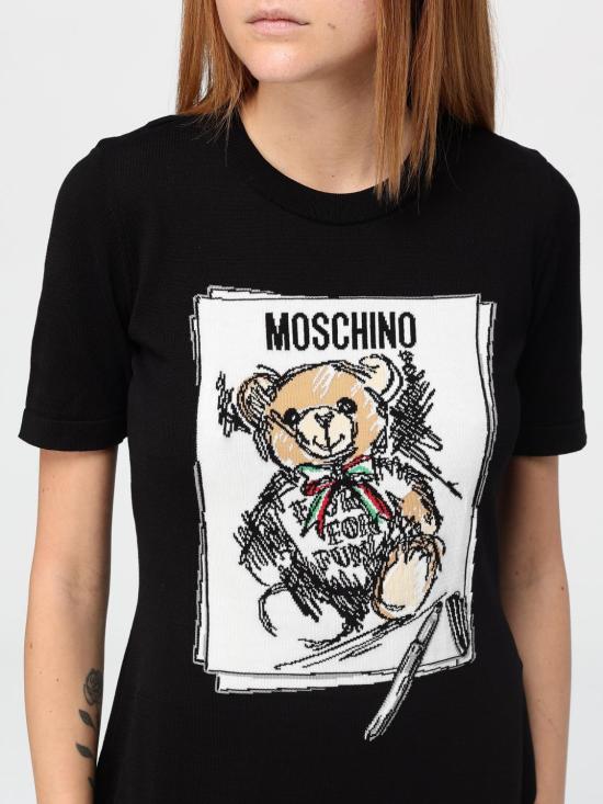 24FW 모스키노 숏 원피스 04945506 0555 Black - MOSCHINO