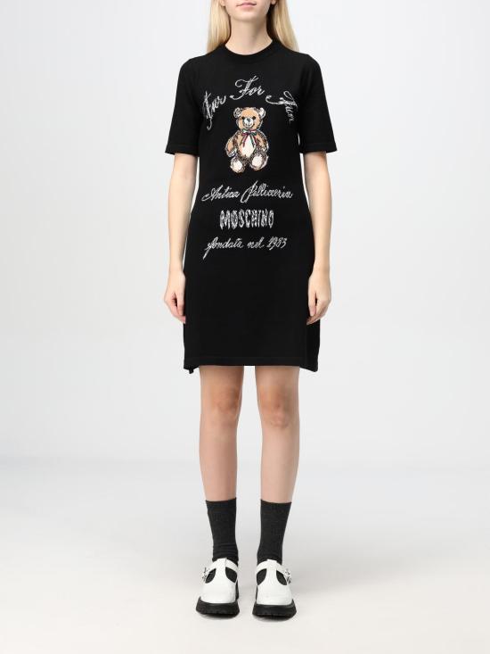 24FW 모스키노 롱 원피스 04905401 0555 Black