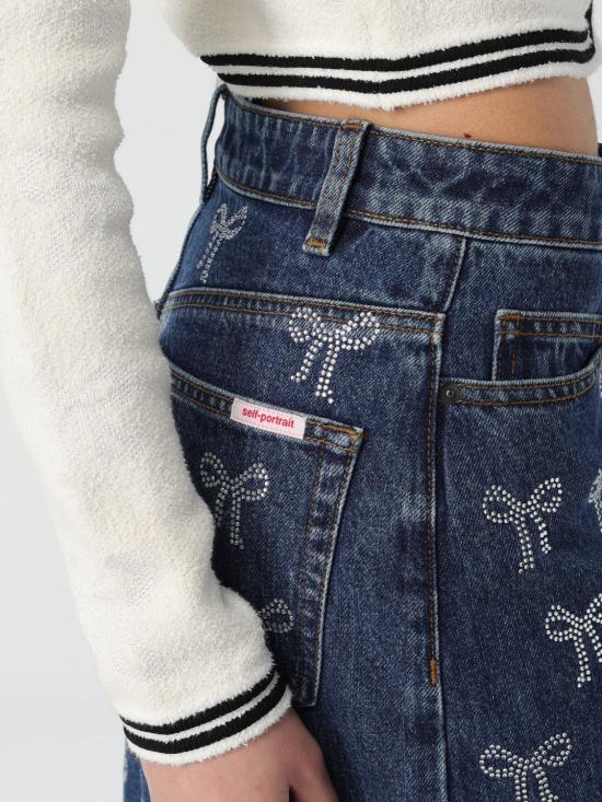 25SS 셀프 포트레이트 데님 팬츠 RS25812PBL Blue - SELF PORTRAIT