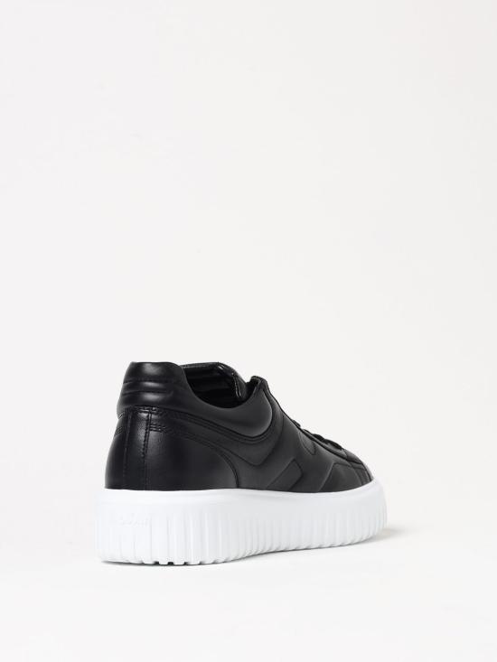 25FW 호간 H 스트라이프 스니커즈 HXM6450FC60LE9 B999 Black - HOGAN