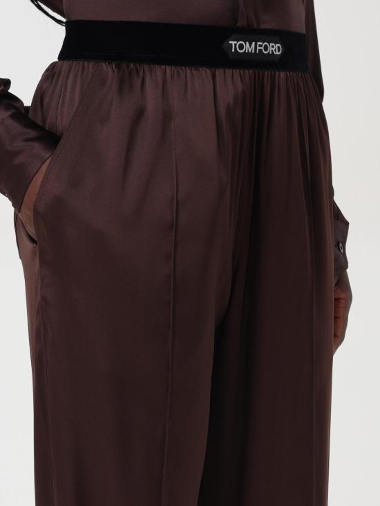 24FW 톰포드 스트레이트 팬츠 PAW397FAX881 KB750 Brown - TOMFORD