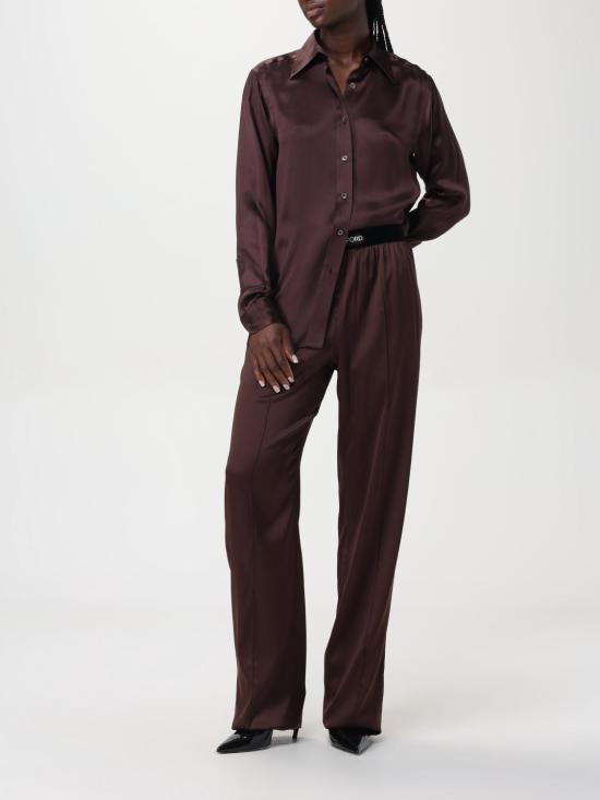 24FW 톰포드 스트레이트 팬츠 PAW397FAX881 KB750 Brown - TOMFORD