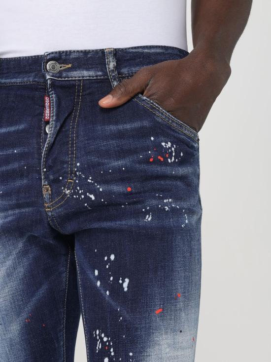 25FW 디스퀘어드2 데님 팬츠 S74LB1658S30664 470 Navy - DSQUARED2