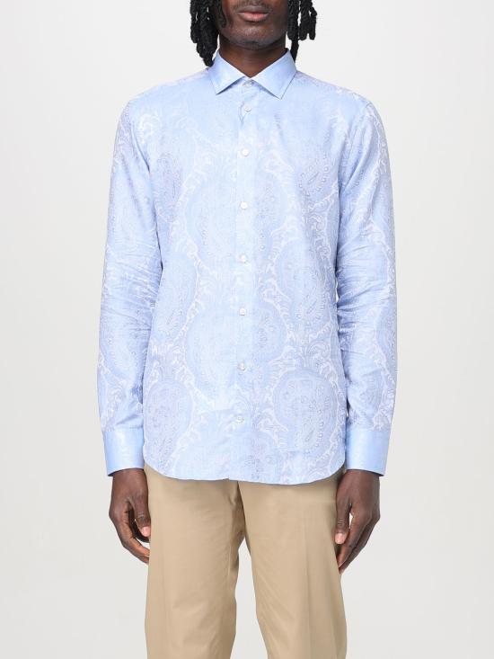 25SS 에트로 긴팔 셔츠 MRIB000599TJ562 B1581 Gnawed Blue
