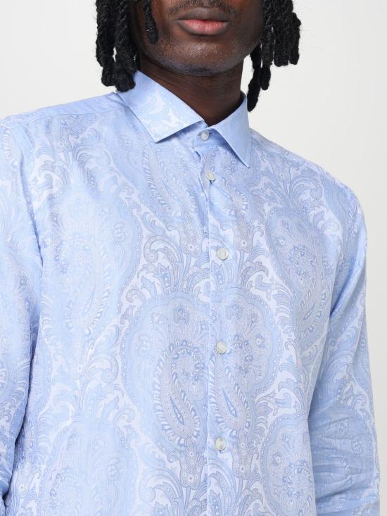 25SS 에트로 긴팔 셔츠 MRIB000599TJ562 B1581 Gnawed Blue - ETRO