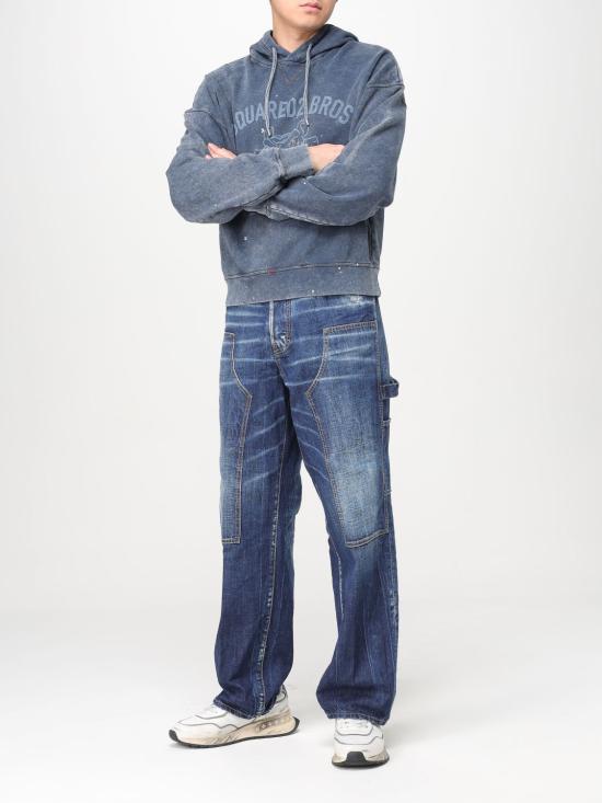 25FW 디스퀘어드2 후드 티셔츠 S74GU0848S25030 524 Denim - DSQUARED2