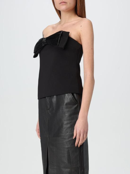 25FW 셀프 포트레이트 민소매 티셔츠 RS25121TAB BLACK Black - SELF PORTRAIT