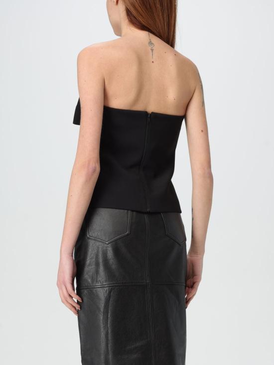 25FW 셀프 포트레이트 민소매 티셔츠 RS25121TAB BLACK Black - SELF PORTRAIT