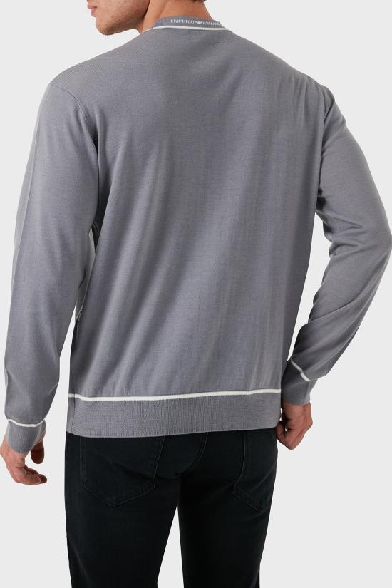  엠포리오 아르마니 스웨터 6D1MXH 1MJLZ F625 Grey - EMPORIO ARMANI
