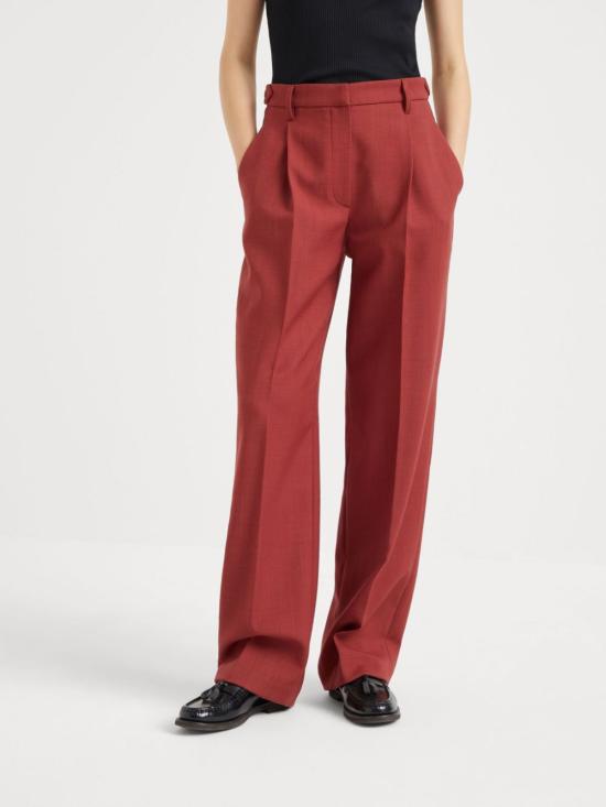  브루넬로 쿠치넬리 수트 팬츠 MB129P8779C021 red - BRUNELLO CUCINELLI