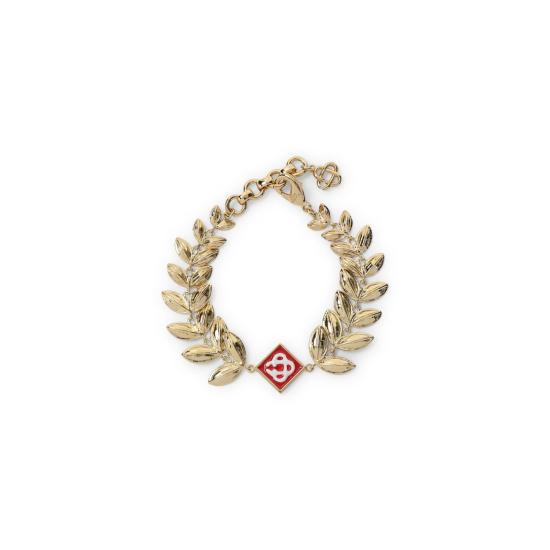 25FW 카사블랑카 브레이슬릿 APF25JW25401 GOLD RED METALLIC