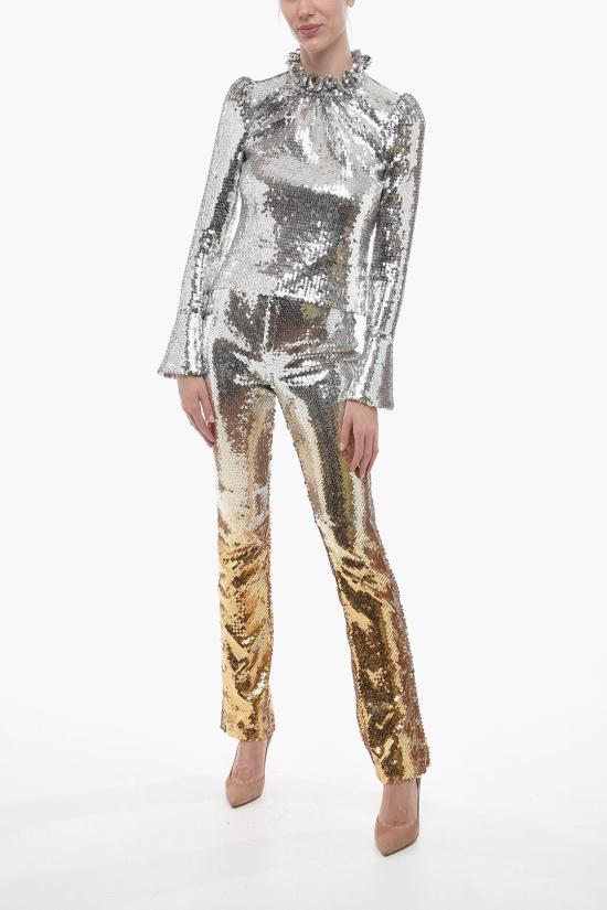  파코라반 스트레이트 팬츠 23SCPA234PO0317M715 Silver - PACO RABANNE