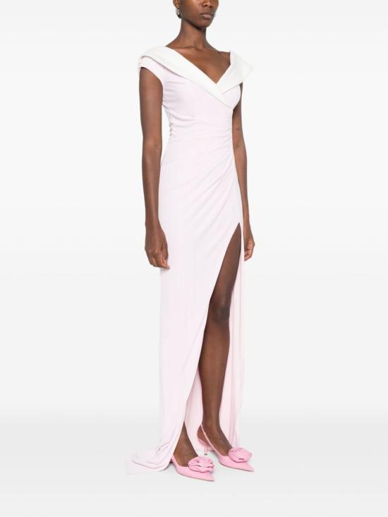  발망 롱 원피스 DF1RQ095JE50 pink - BALMAIN