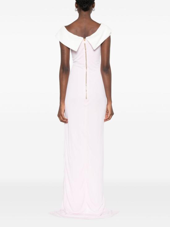  발망 롱 원피스 DF1RQ095JE50 pink - BALMAIN